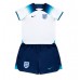 England Replika Babykläder Hemma matchkläder barn VM 2022 Korta ärmar (+ Korta byxor)